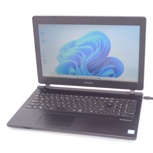 Windows11搭載 中古美品 15インチ ノートパソコン EPSON NJ4000E 第6世代Core i5 8GB 500G DVD 無線 Bluetooth カメラ Office