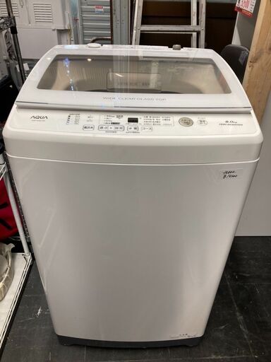 ☆中古【一般お客様も　会員価格￥14,400】AQUA　アクア　8.0kg洗濯機　家電　2020年製　AQW-GV80J(W)型　【BF055】