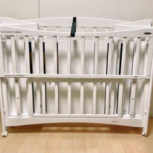Combi mini カンタン組み立てベビーベッド【ホワイト