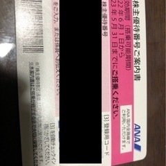 【値下げ】3000→2000円 ANA 株主優待券 有効期限20...