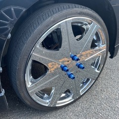 【美品】レグザス 17インチ メッキアルミ 夏タイヤセット