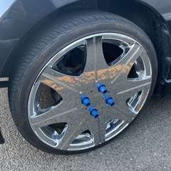 【美品】レグザス 17インチ メッキアルミ 夏タイヤセット