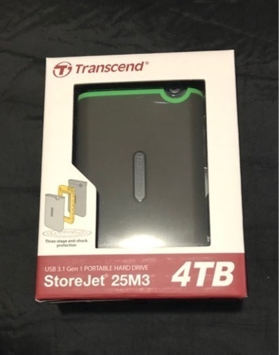 外付けHDD 4TB ハードディスク HDD ポータブル テレビ録画 TV 録画 対応 トランセンド Transcend 耐衝撃