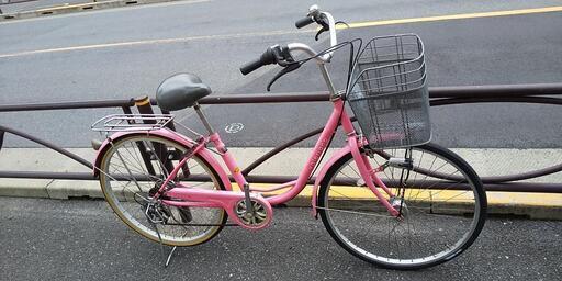 ◆リユース・リサイクル自転車・26サイズ・6段ギヤ・LEDオートライト・ピンク