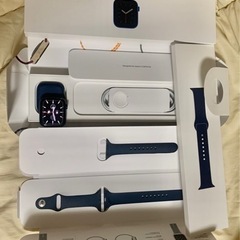 美品 Apple Watch series 6 GPS+セルラーモデル 44mm Space Blue AluminumA2376 バッテリー100％ 