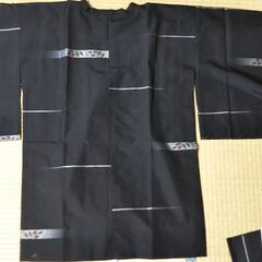 着物 二部式雨コート 正絹 防水加工 未使用