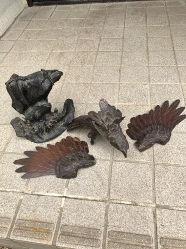 銅製　鷹　置物　40cm 銅製鷹置物40cm