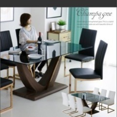 170×100×72㎝　ダイニングテーブルセット椅子6脚