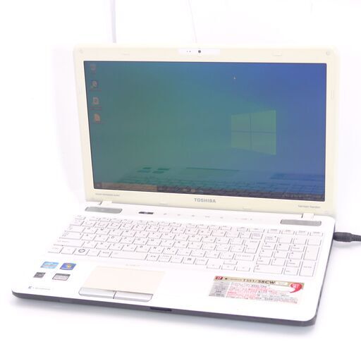 中古美品 新品爆速SSD 15.6型 ノートパソコン 東芝 T551/58CW 第2世代 Core i7 8GB BD-R 無線 Wi-Fi カメラ Windows10 Office