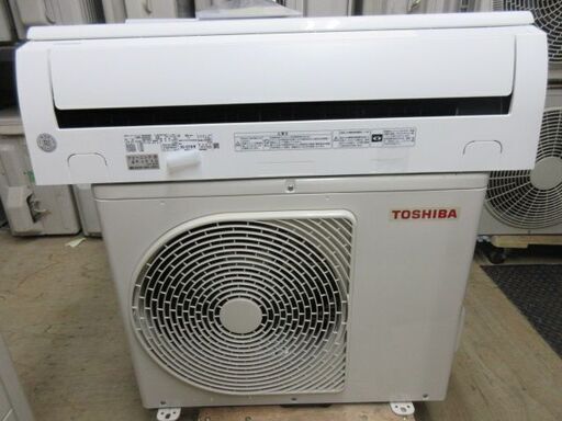 K03296　東芝　中古エアコン　主に6畳用　冷2.2kw／暖2.2kw