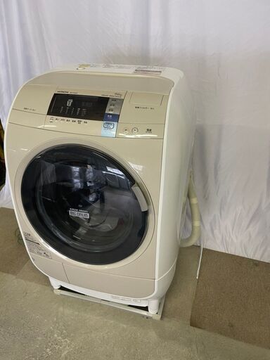日立 9㎏「ビッグドラム」そのまま着られる「風アイロン」ドラム式洗濯乾燥機　2014年製 BD-V3600L
