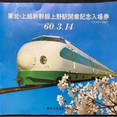 【さらに値下げしました(最終)】東北・上越新幹線上野駅開業記念入...