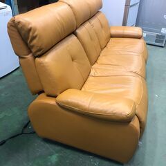 馬場家具 3Pソファ リクライニングソファ レザー 電動　3人掛け