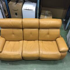 馬場家具 3Pソファ リクライニングソファ レザー 電動　3人掛け