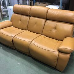 馬場家具 3Pソファ リクライニングソファ レザー 電動　3人掛け