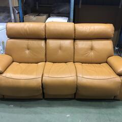 馬場家具 3Pソファ リクライニングソファ レザー 電動　3人掛け