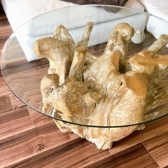 チーク　テーブル　ローテーブル　サイドテーブル　古木