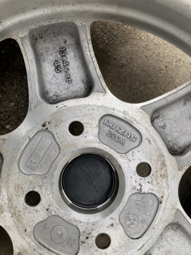 ワークス純正ホイールタイヤ1セット 13インチ DNAエコス 横浜タイヤ165/60 R13 キズ有