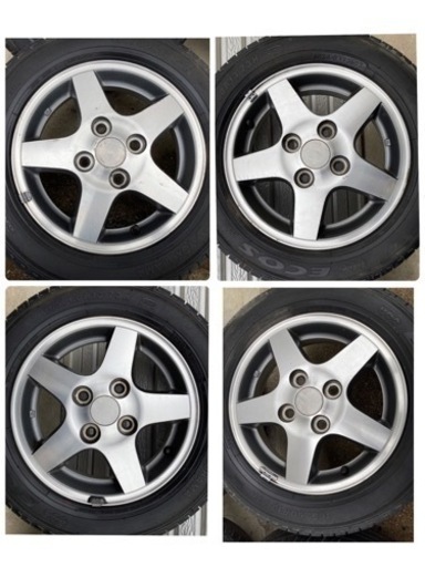 ワークス純正ホイールタイヤ1セット 13インチ DNAエコス 横浜タイヤ165/60 R13 キズ有