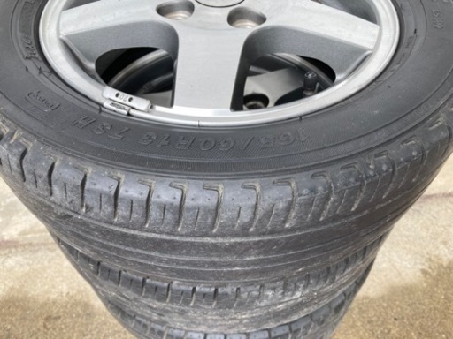 ワークス純正ホイールタイヤ1セット 13インチ DNAエコス 横浜タイヤ165/60 R13 キズ有