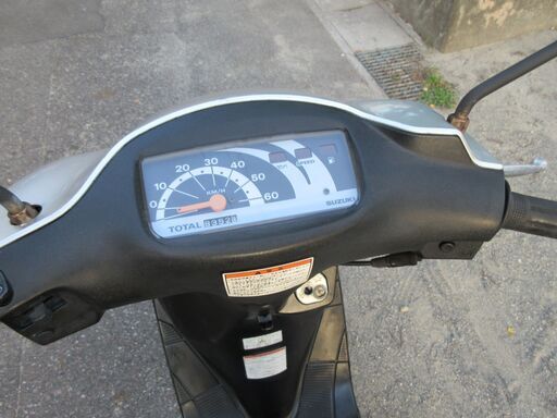 レッツ2後期型 前タイヤ&バッテリー新品⭐︎ シルバー 2スト 原付 スズキ