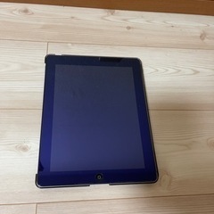 【美品】Apple iPad +保護ガラス+ケース　付き