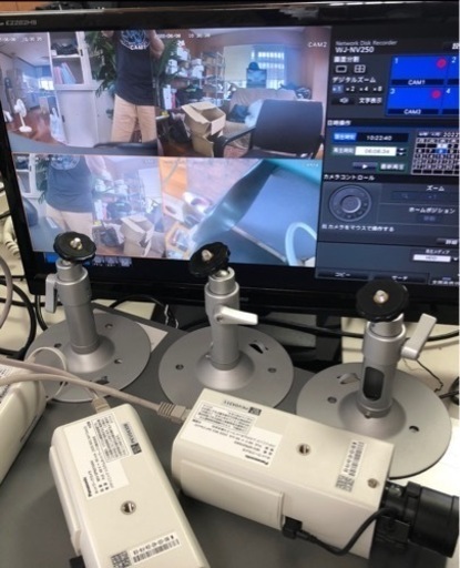 Panasonic 値下げ！ ネットワーク　防犯カメラ　4台カメラシステム　①