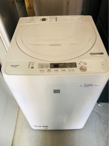 配送可能　2018年式　シャープ 4．5kg全自動洗濯機 keyword キーワードホワイト ESG4E5KW