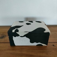 牛柄 布張り ホルスタイン 小箱 BOX