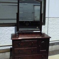 【お値下げ!】JM15492)北海道民芸家具 ドレッサー 鏡台 ...