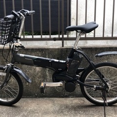 【ネット決済・配送可】パナソニック電動アシスト 折りたたみ自転車