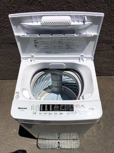 ㊸【税込み】ハイセンス 4.5kg 全自動洗濯機 HW-K45E 20年製【PayPay使えます】