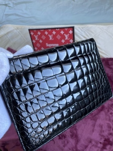 COMTESSE コンテス!クロコダイル鰐革ショルダーバッグ!艶あり! COMTESSE コンテス!クロコダイル鰐革ショルダーバッグ!艶あり!