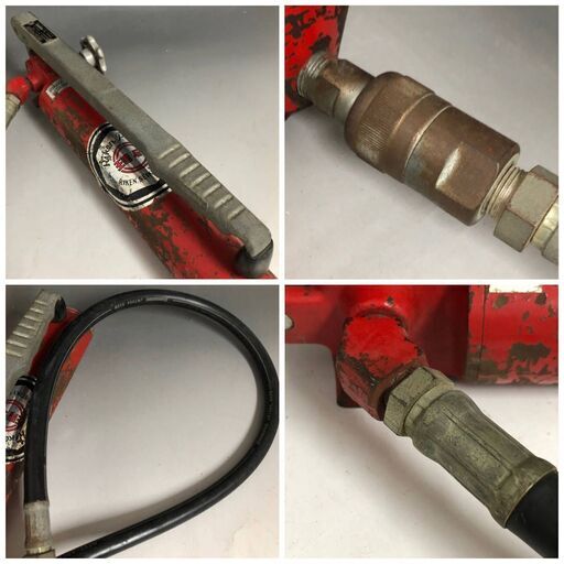 KI9/60 RIKEN POWER 理研 手動 油圧ポンプ P-18B センターホールシリンダー 油圧ジャッキ 工具 理研機器 油圧パワー  手動ポンプ ジャンク - その他