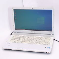 中古良品 14インチ 銀色 ノートパソコン SONY VPCEA45FJ Pentium 4GB 