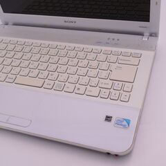中古良品 14インチ 銀色 ノートパソコン SONY VPCEA45FJ Pentium 4GB