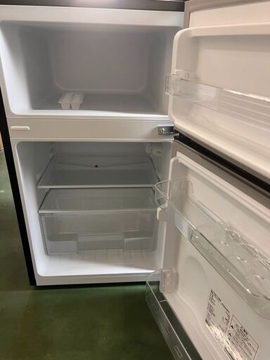 美品 maxzen JR087ML01GM 87L2ドア冷凍/冷蔵庫 マクスゼン