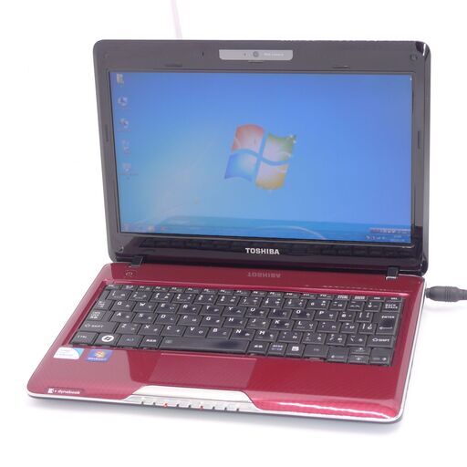 Wi-Fi有 中古美品 11.6型 赤色 ノートパソコン 東芝 TOSHIBA MX/33KRD Celeron 4GB 無線 webカメラ Windows7 Office 即使用可