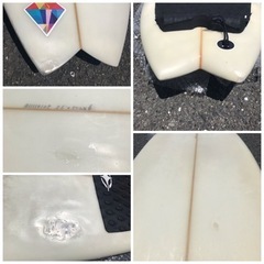 サーフボード　セット(フィン、リーシュ 、ハードケース)