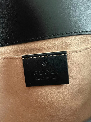 Gucci グッチマーモントブラックショルダーバッグ