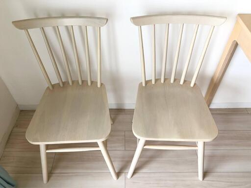 IKEA 伸縮式ダイニングテーブル　ニトリ　椅子2脚付き