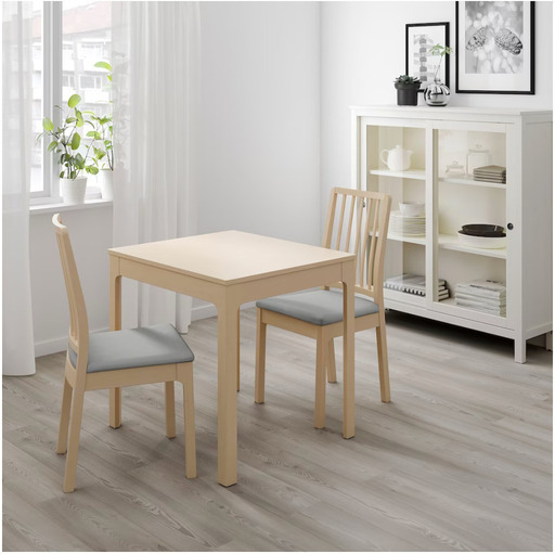 IKEA 伸縮式ダイニングテーブル　ニトリ　椅子2脚付き