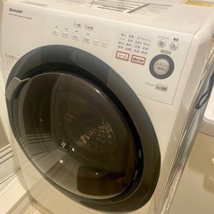 シャープ 6.0kg ドラム式洗濯乾燥機【右開き】プラズマクラス...