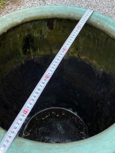 ② ピータン 甕 壺 メダカ 陶器 植物鉢 金魚鉢 メダカ ビオトープ 火鉢 