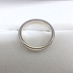 ティファニー / TIFFANY＆Co Pt950 ミルグレイン バンドリング　♯７.５ ２ｍｍ レディース　[4174]