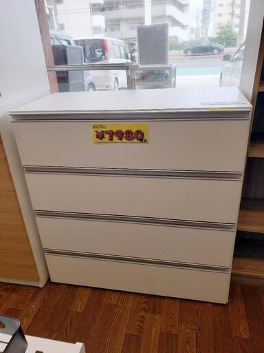 4段収納棚（ホワイト）幅89cm 管理番号81006