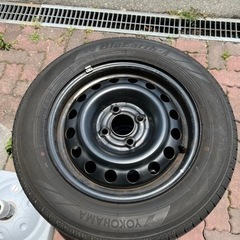 ヨコハマ 中古タイヤ てっちんホイール付き Bluearth-a 普通車用 溝 