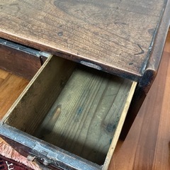 明治期 けやきの文机 骨董品　アンティーク家具