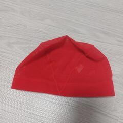 美品プール　水泳　帽子　赤　Ｍ頭囲 50～55cm