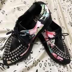 Viviamo【美品】花柄スタッズシューズ 厚底